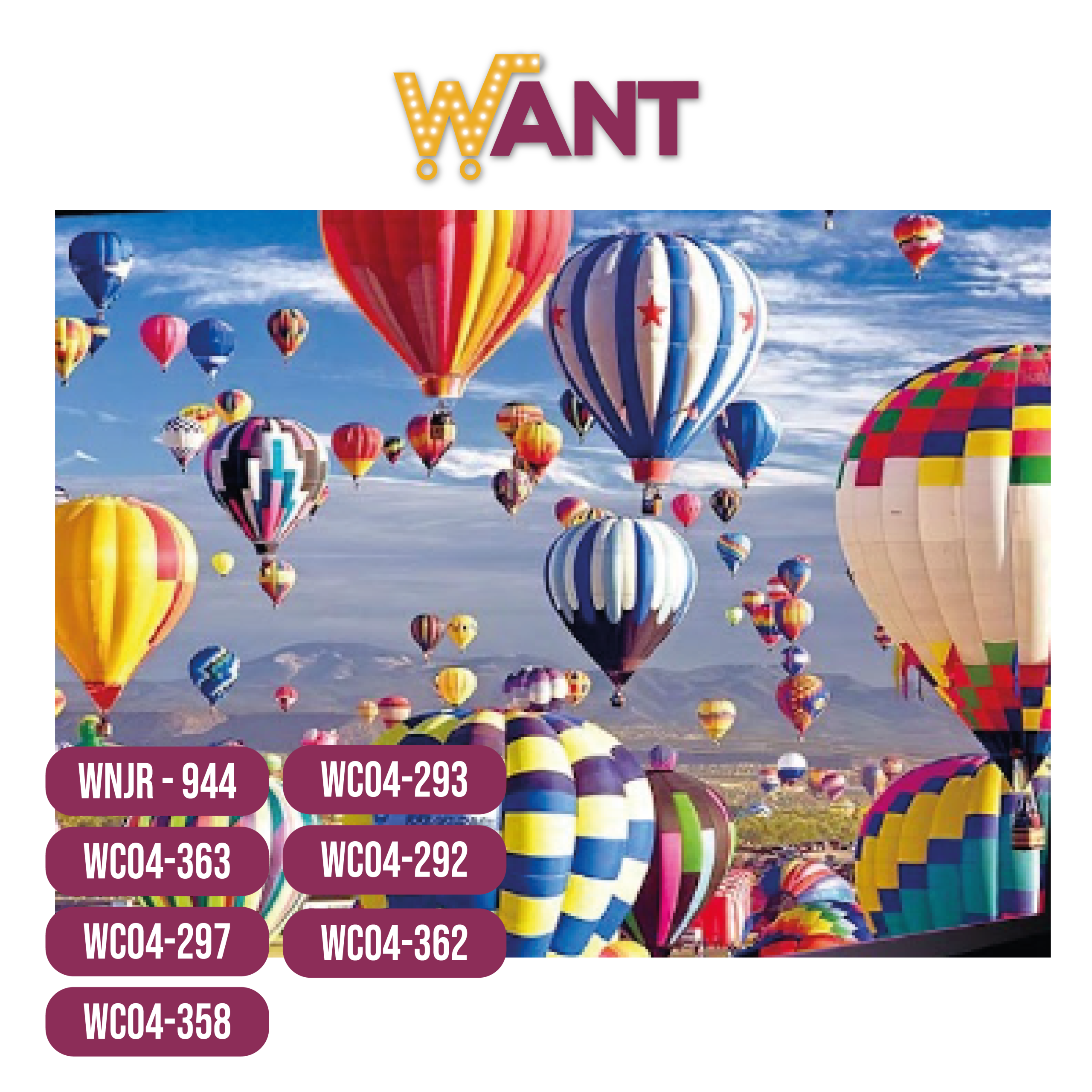 GLOBO AEROSTATICO MULTICOLORES