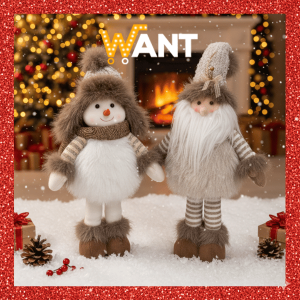 Adornos Navideños Blanco con Café