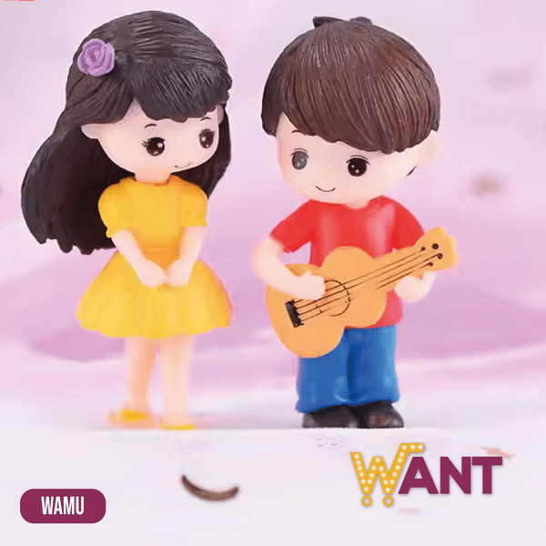 PAREJA CON GUITARRA VESTIDO AMARILLO