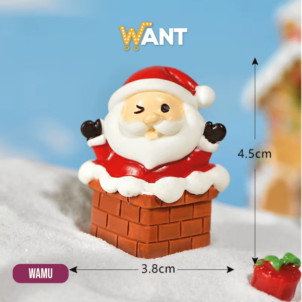 MUÑECO DE RESINA PAPA NOEL CHIMENEA