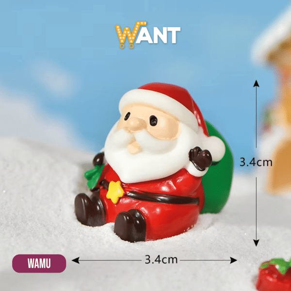 MUÑECO DE RESINA PAPA NOEL BOLSA DE REGALOS